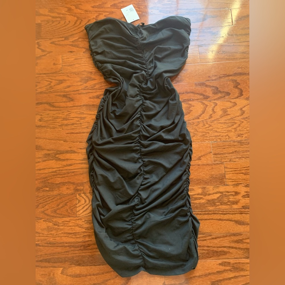 Forever 21+ Black Tube Ruffles Dress Size 1X NWT